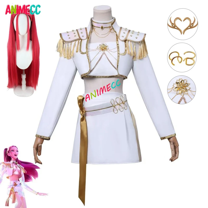 ANIMECC Mira Cosplay Costume K pop Demon Hunters Huntrix White Golden Cosplay Suit Wig Halloween Party Outfits for Women
ANIMECC Mira Cosplay Costume K pop Demon Hunters Huntrix White Golden Cosplay Suit Wig Halloween Party Outfits for Women