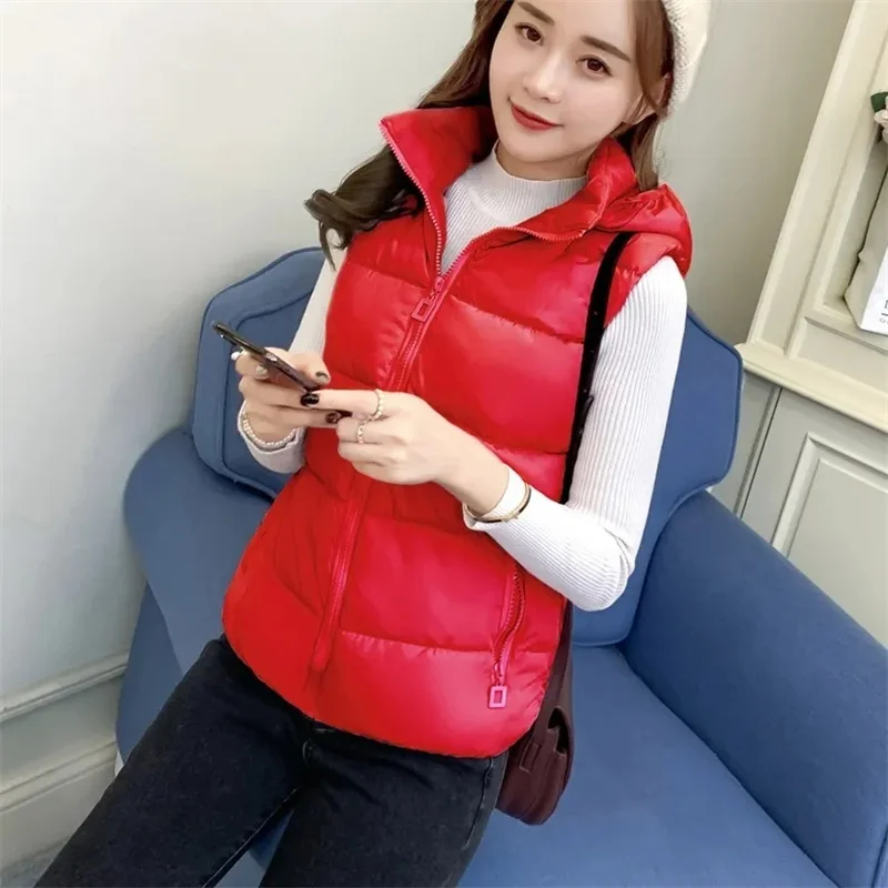 Winter Ladies Hooded Puffer Waistcoat Tops Women Parkas Sleeveless Coat Korean Female Large Size 4XL Cotton Padded Vest Jacket
Winter Ladies Hooded Puffer Waistcoat Tops Women Parkas Sleeveless Coat Korean Female Large Size 4XL Cotton Padded Vest Jacket