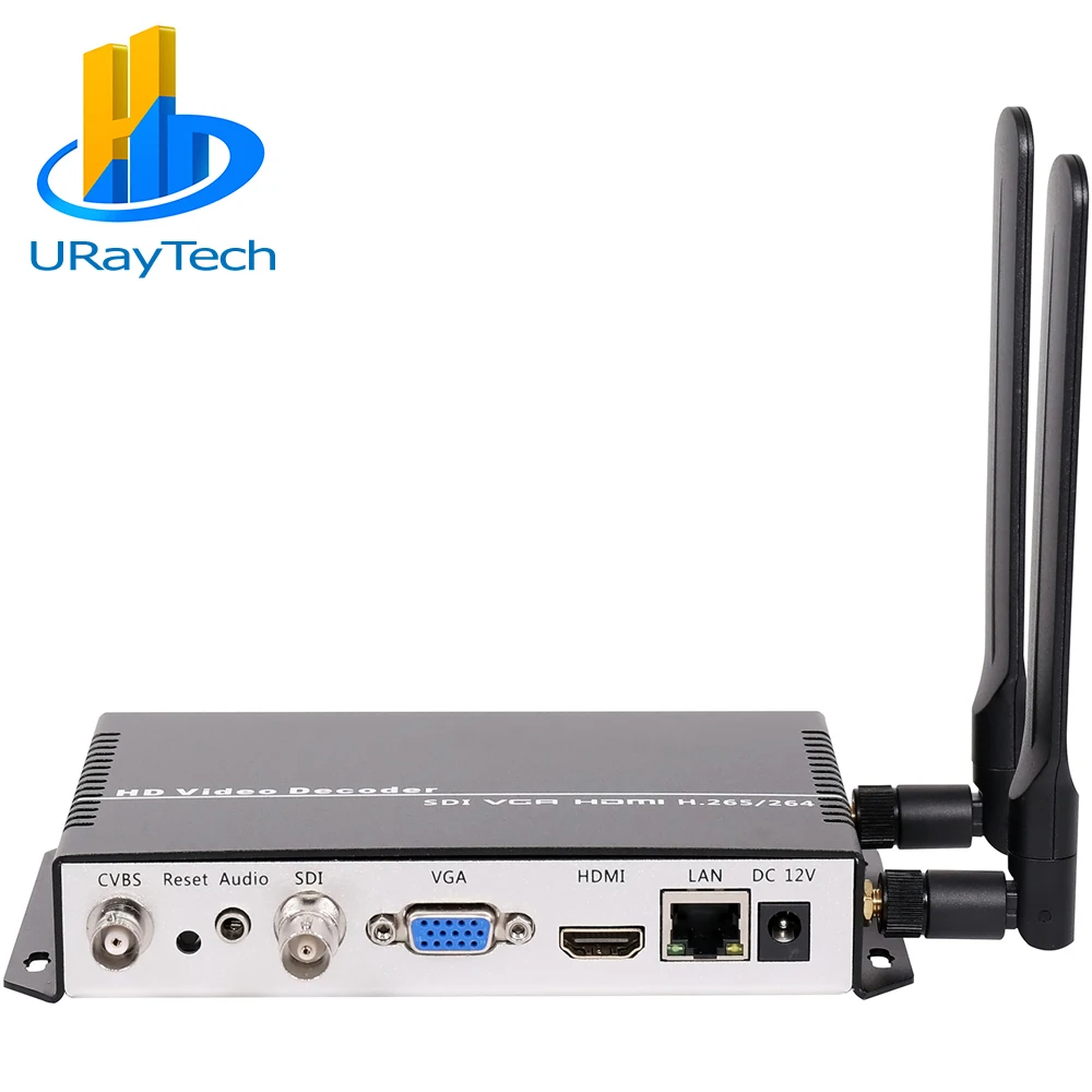 URay H.265 H.264 SDI HDMI VGA CVBS Video Streaming wifi Decoder HD IP Camera Decoder support SRT
URay H.265 H.264 SDI HDMI VGA CVBS Video Streaming wifi Decoder HD IP Camera Decoder support SRT