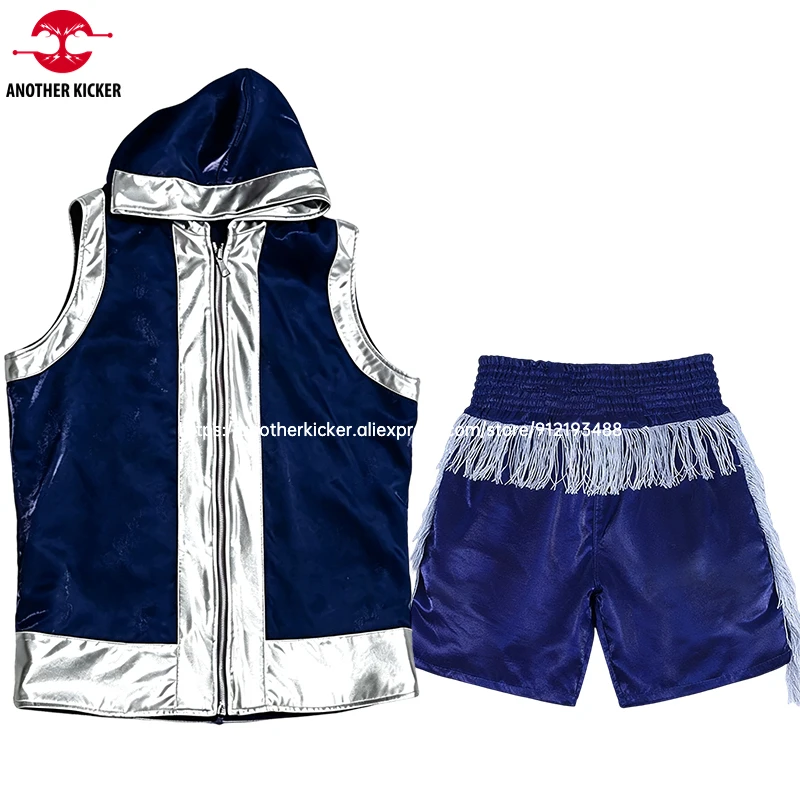 Boxing Shorts Jacket Set Men Women Kids Zip Hooded Boxing Entrance Robe Muay Thai Shorts Tassels MMA Fight Competition Uniform
Boxing Shorts Jacket Set Men Women Kids Zip Hooded Boxing Entrance Robe Muay Thai Shorts Tassels MMA Fight Competition Uniform