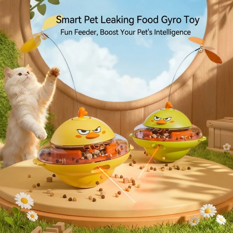 New Release Smart Pet Gyro Toy -Auto 360° Rotating Tumbler With Feather & Bell -Self-Playing Interactive Food Dispenser For Cats
New Release Smart Pet Gyro Toy -Auto 360° Rotating Tumbler With Feather & Bell -Self-Playing Interactive Food Dispenser For Cats