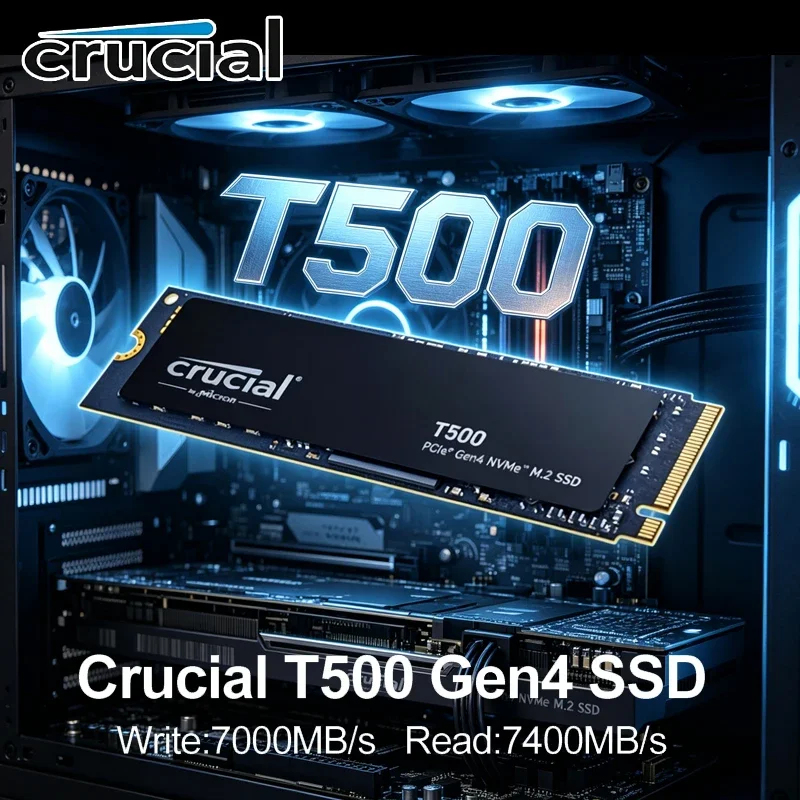 Crucial T500 M.2 2280 PCIe Gen4 NVMe SSD 1TB 7300MB/s Gaming Storage,Works with PS5 Laptop Desktop PC,OEM CT1000T500SSD8
Crucial T500 M.2 2280 PCIe Gen4 NVMe SSD 1TB 7300MB/s Gaming Storage,Works with PS5 Laptop Desktop PC,OEM CT1000T500SSD8