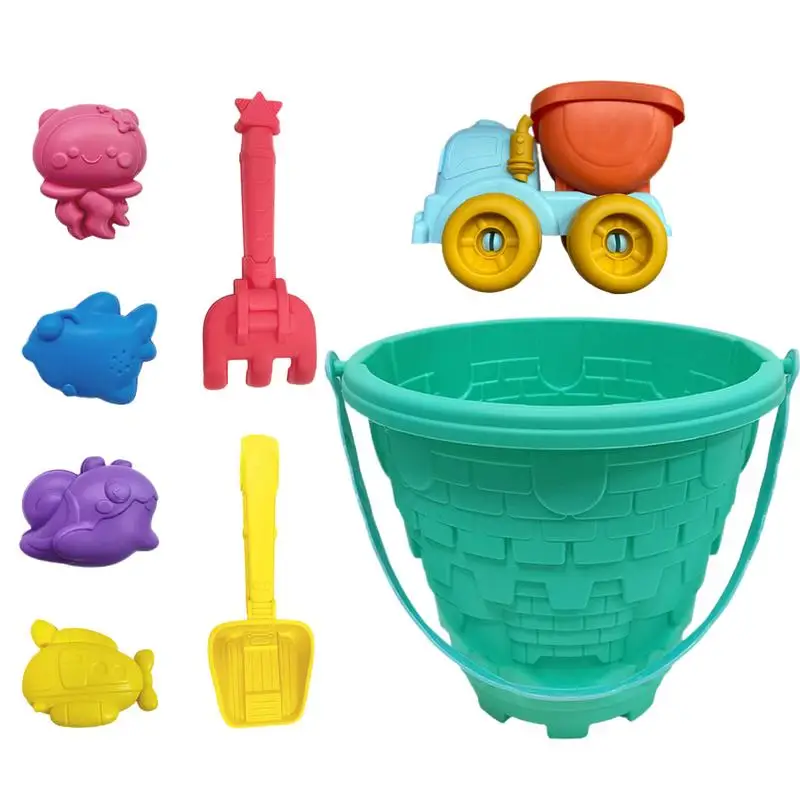 Beach Sand Toys Kit Beach Bucket and Spade Toys Portable Sandbox Castle Supplies for Friends Boys Toddler Girls Family
Beach Sand Toys Kit Beach Bucket and Spade Toys Portable Sandbox Castle Supplies for Friends Boys Toddler Girls Family