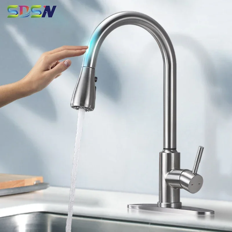 Smart Touch Kitchen Faucets Hot Cold Pull Out Kitchen Sink Mixertap Deck Mounted Single Handle Sensor Touch Ktichen Mixer Faucet
Smart Touch Kitchen Faucets Hot Cold Pull Out Kitchen Sink Mixertap Deck Mounted Single Handle Sensor Touch Ktichen Mixer Faucet