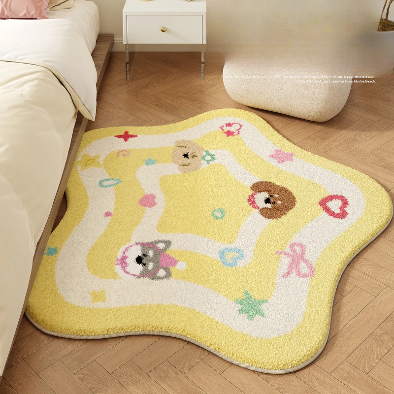 Ins Style Rugs for Bedroom Cartoon Living Room Decoration Cute Carpet Thicken Plush Children's Floor Mat Fluffy Soft Bedside Rug
Ins Style Rugs for Bedroom Cartoon Living Room Decoration Cute Carpet Thicken Plush Children's Floor Mat Fluffy Soft Bedside Rug
