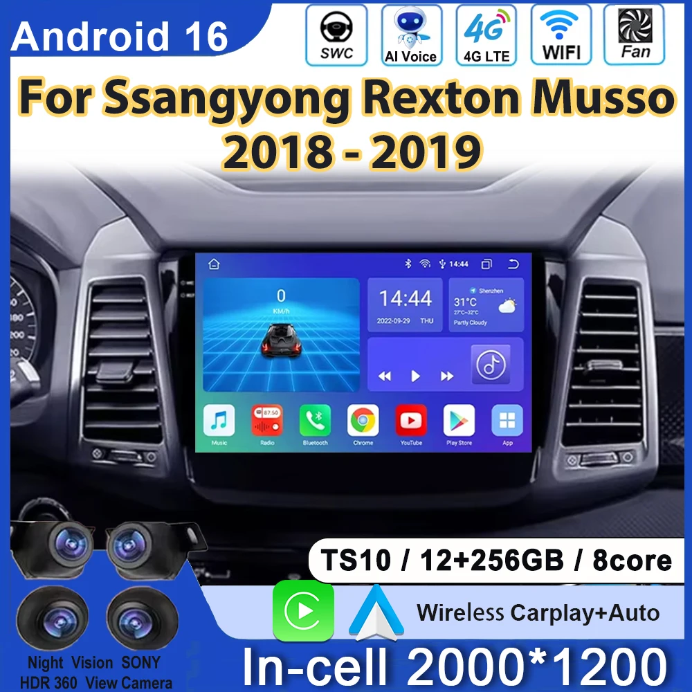 Carplay For Ssangyong Rexton Musso 2018 - 2019 Auto Radio Head Unit Multimidia Video Player Screen QLED Screen Stereo 2din DVD
Carplay For Ssangyong Rexton Musso 2018 - 2019 Auto Radio Head Unit Multimidia Video Player Screen QLED Screen Stereo 2din DVD