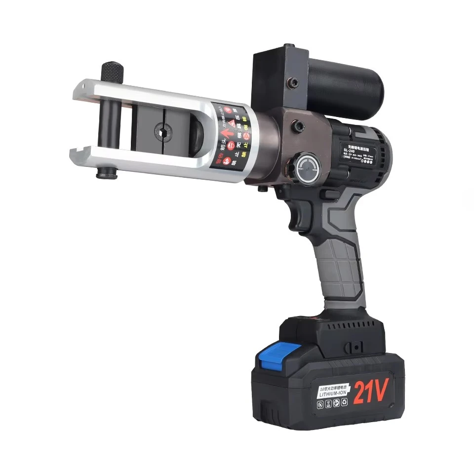 SL-240 Battery-Powered Hydraulic Crimping Tool (10-240mm²) - Cordless Cable Lug Crimper
SL-240 Battery-Powered Hydraulic Crimping Tool (10-240mm²) - Cordless Cable Lug Crimper