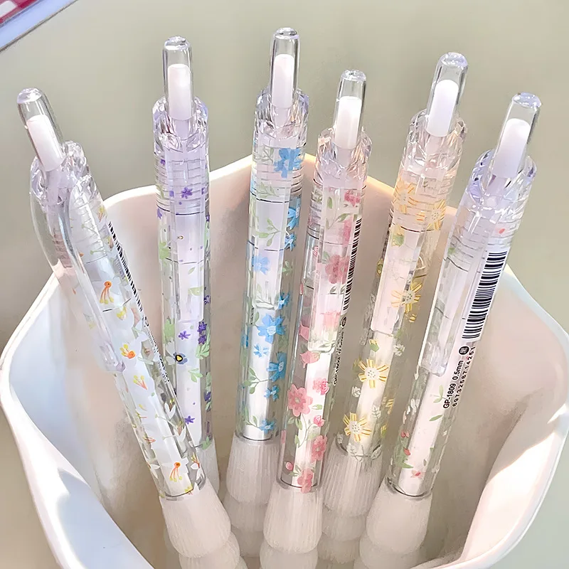 Small Flowers Gel Pen 6pcs Set Quick Dry Glue Pen Black Ink Retractable Ballpoint Pen Writing Stationery Party Gift
Small Flowers Gel Pen 6pcs Set Quick Dry Glue Pen Black Ink Retractable Ballpoint Pen Writing Stationery Party Gift