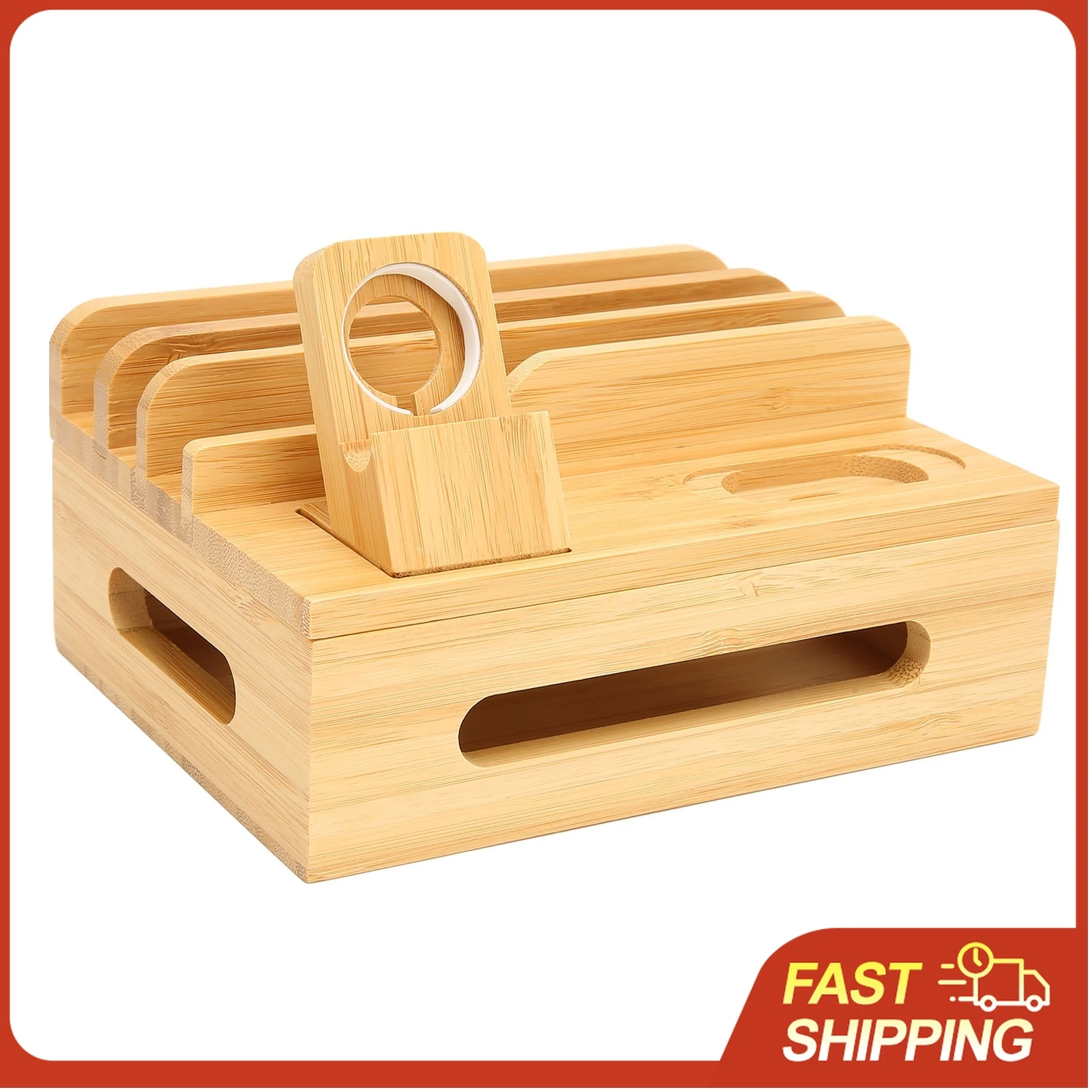 Бамбуковая зарядная станция для нескольких устройств: док-станция-подставка для телефона, планшета, часов
Бамбуковая зарядная станция для нескольких устройств: док-станция-подставка для телефона, планшета, часов