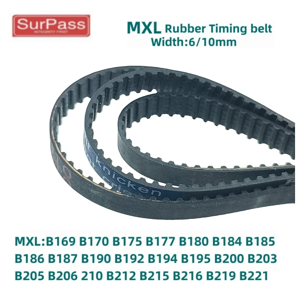 MXL Synchronous Timing belt B169 B170 B175 B177 B180 B184 B185 B186 B187 B190 B192 B194 B195 B200 B203 B205 B206 Width 6/10mm
MXL Synchronous Timing belt B169 B170 B175 B177 B180 B184 B185 B186 B187 B190 B192 B194 B195 B200 B203 B205 B206 Width 6/10mm