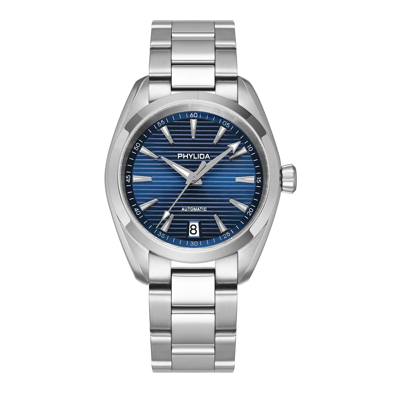 PHYLIDA AQUA AT150 Мужские автоматические часы с синим циферблатом 38 мм, механизмом NH35A и водонепроницаемостью 150 м
PHYLIDA AQUA AT150 Мужские автоматические часы с синим циферблатом 38 мм, механизмом NH35A и водонепроницаемостью 150 м