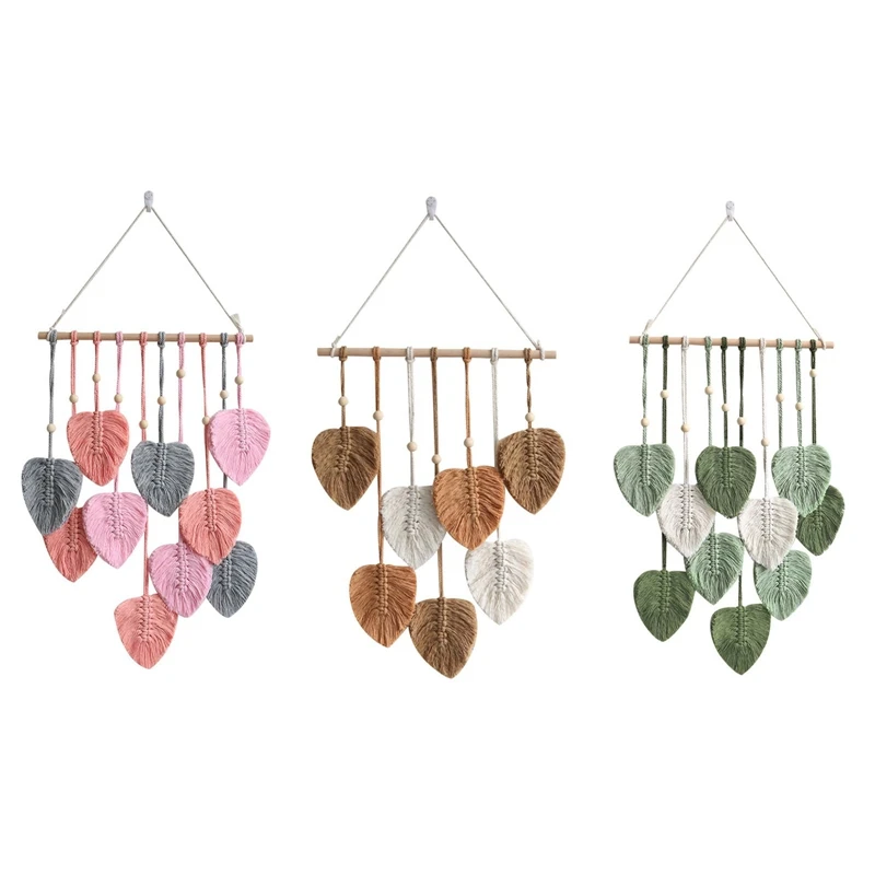 Handwoven Colorful Leaf Tapestry Exquisite Wood Beads Vintage Wall Hanging Children Room Nursury Room Leaf Wall Decors
Handwoven Colorful Leaf Tapestry Exquisite Wood Beads Vintage Wall Hanging Children Room Nursury Room Leaf Wall Decors