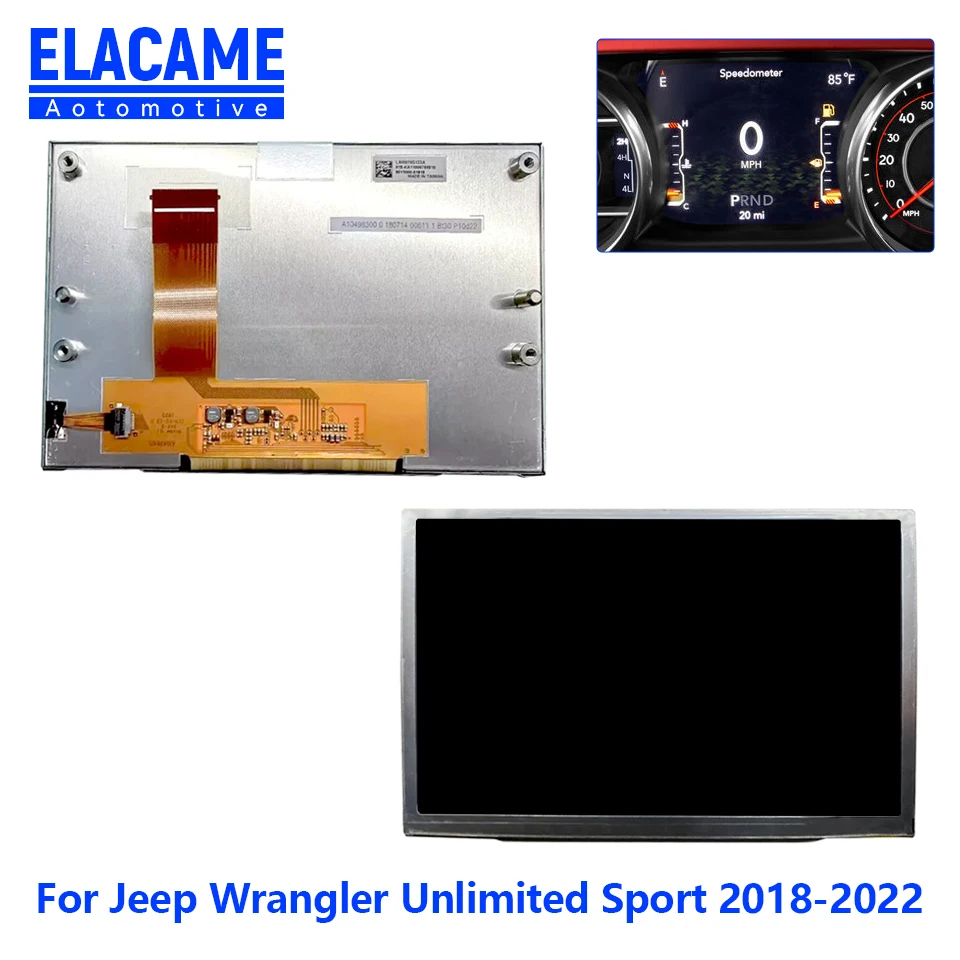 7"Inch Dashboard Display Screen for Jeep JL Wrangler Sahara Unlimited 2018-2021 Car Instrument Cluster Replacement LAM070G133A
7"Inch Dashboard Display Screen for Jeep JL Wrangler Sahara Unlimited 2018-2021 Car Instrument Cluster Replacement LAM070G133A