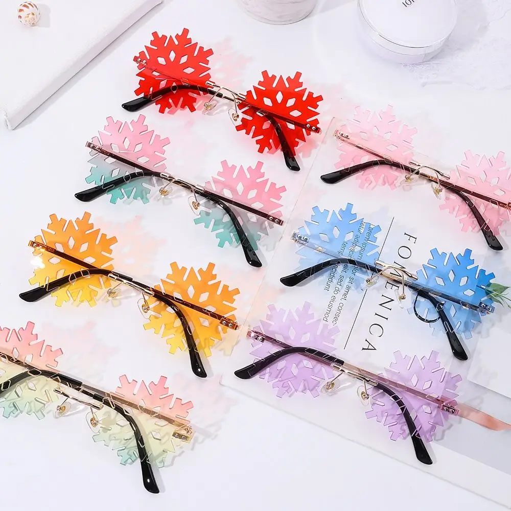 Snowflake Shape Christmas Sunglasses Fashion Rimless Metal Frame Party Glasses Sun Glasses for Women & Men
Snowflake Shape Christmas Sunglasses Fashion Rimless Metal Frame Party Glasses Sun Glasses for Women & Men