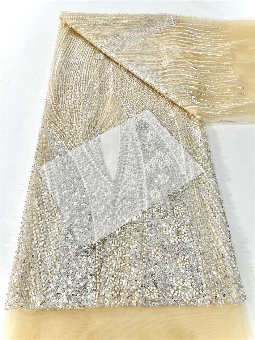 2025 Fashion French Embroidery Beaded Lace Fabric African Nigerian With Sequins Lace Fabric For Wedding Dress
2025 Fashion French Embroidery Beaded Lace Fabric African Nigerian With Sequins Lace Fabric For Wedding Dress