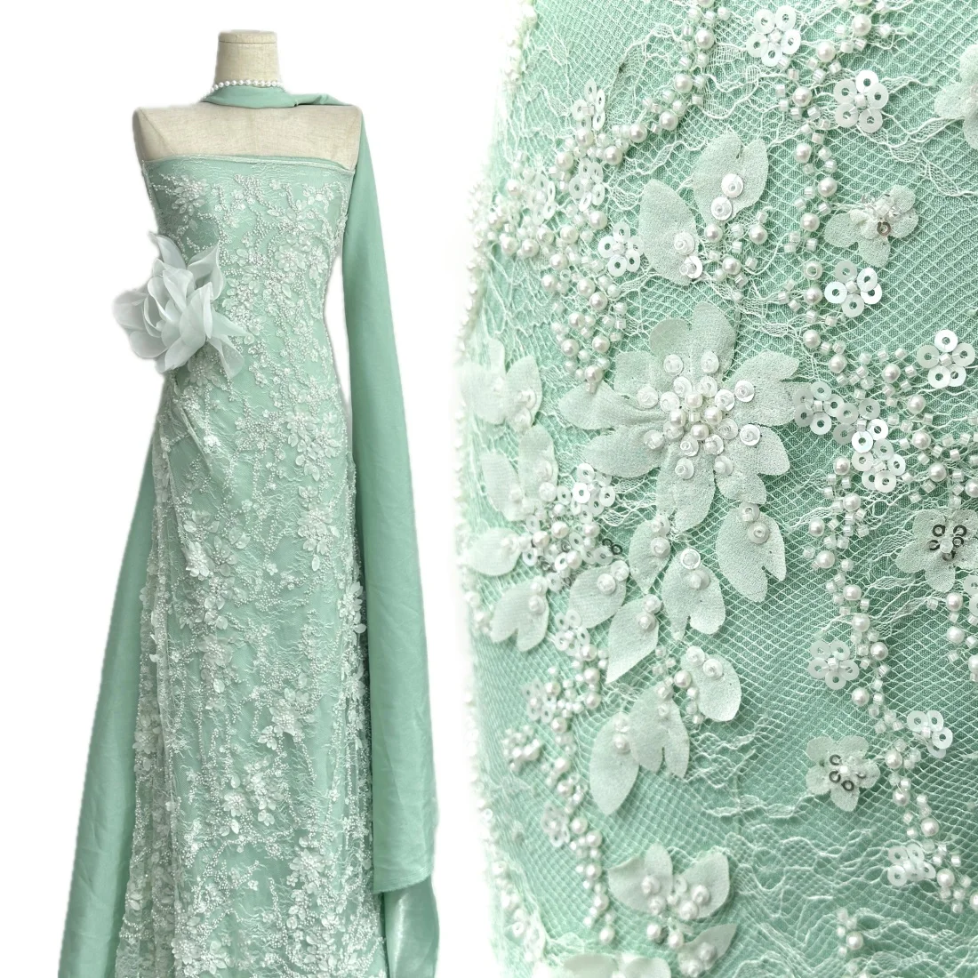 Luxury African Beaded Sequins Pearl Lace French Tulle Fabric 2026 High Quality Nigerian Design for Party Dress Sewing
Luxury African Beaded Sequins Pearl Lace French Tulle Fabric 2026 High Quality Nigerian Design for Party Dress Sewing
