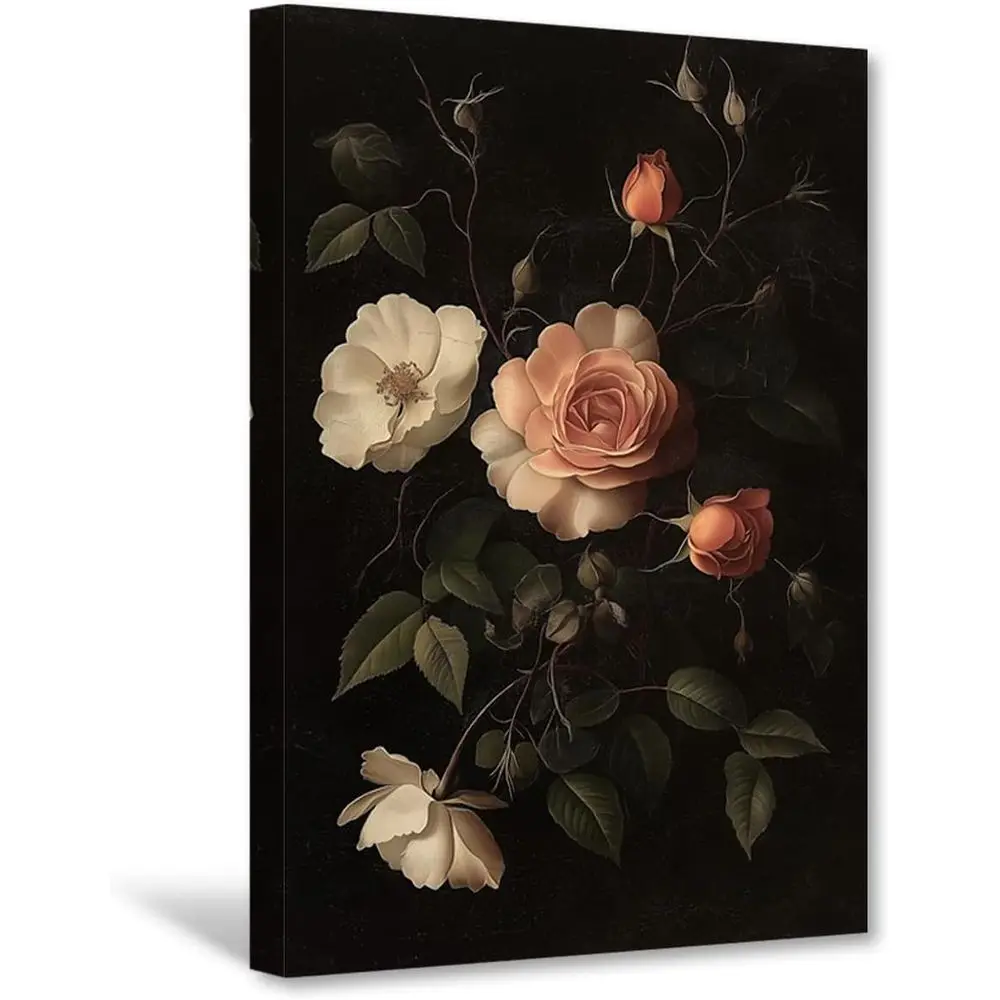 Vintage Rose Canvas Wall Art - Pink Floral Painting Print for Rustic Country Bedroom Decor (20x30 inches)
Vintage Rose Canvas Wall Art - Pink Floral Painting Print for Rustic Country Bedroom Decor (20x30 inches)
