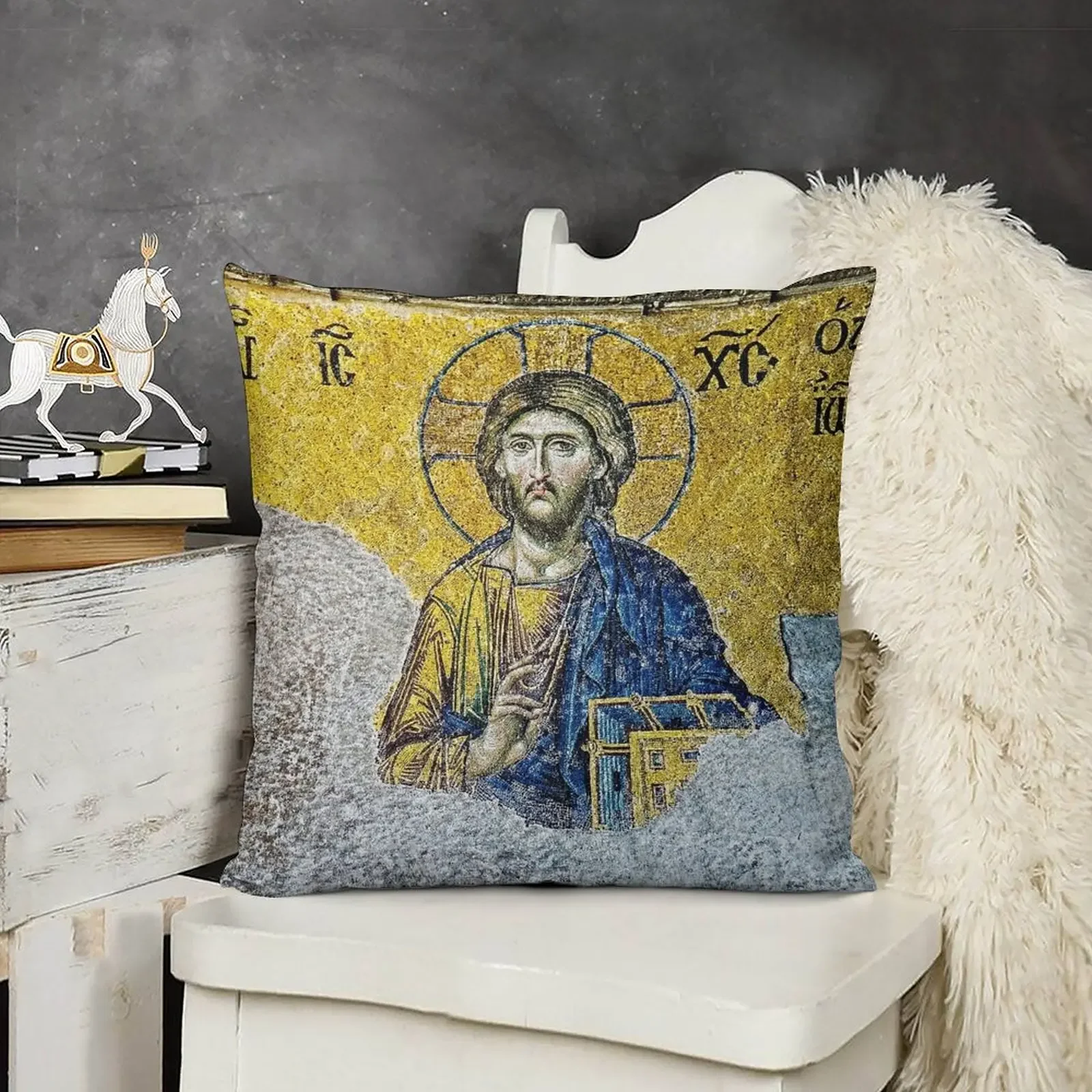 Jesus Christ Byzantine Mosaic Hagia Sophia Throw Pillow Decorative Cover For Living Room Sofa Covers pillow
Jesus Christ Byzantine Mosaic Hagia Sophia Throw Pillow Decorative Cover For Living Room Sofa Covers pillow