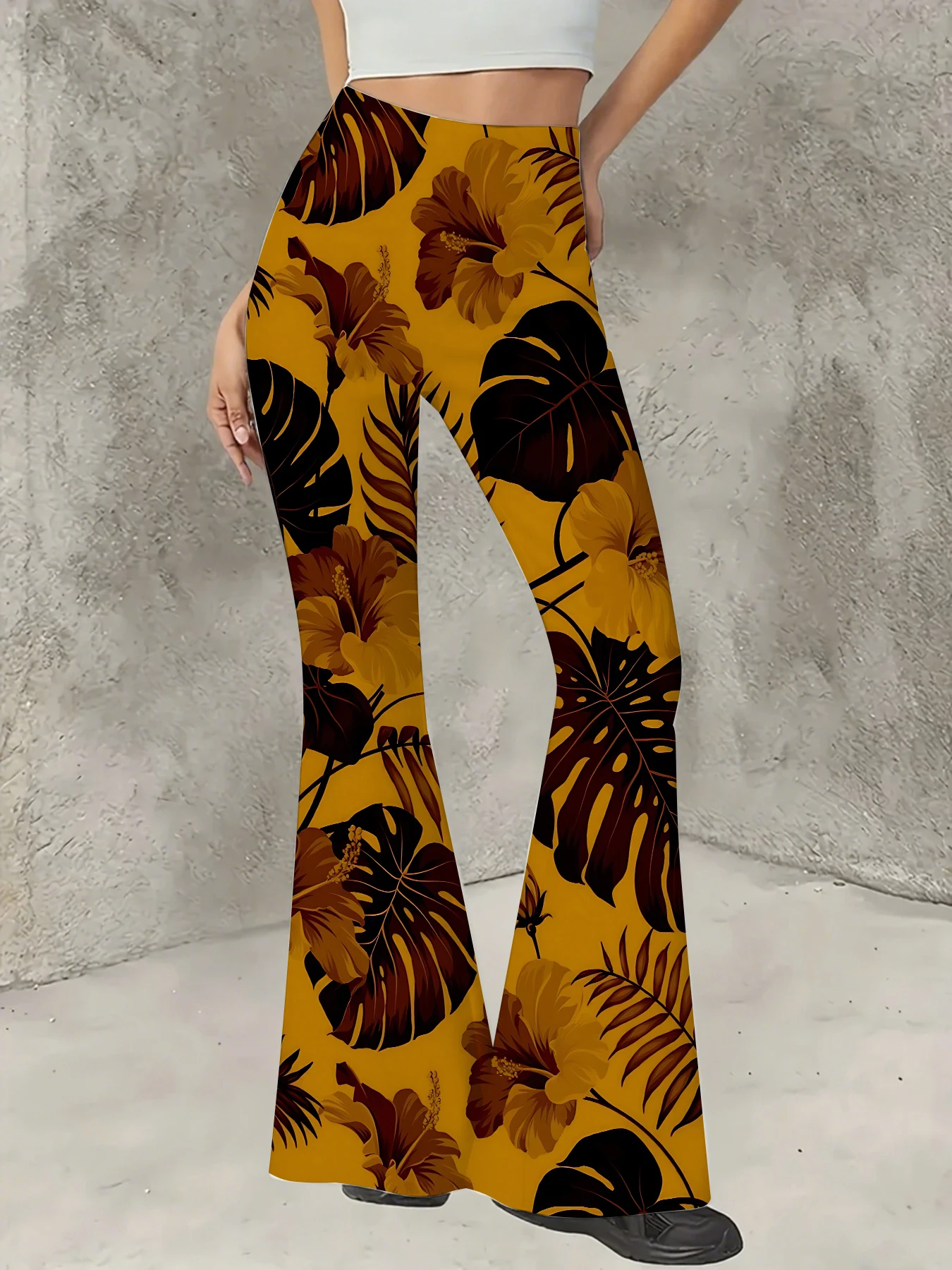 Women's Striped Print Flare Pants Loose Fit Knit Wide Leg Bell Bottom Trousers
Women's Striped Print Flare Pants Loose Fit Knit Wide Leg Bell Bottom Trousers