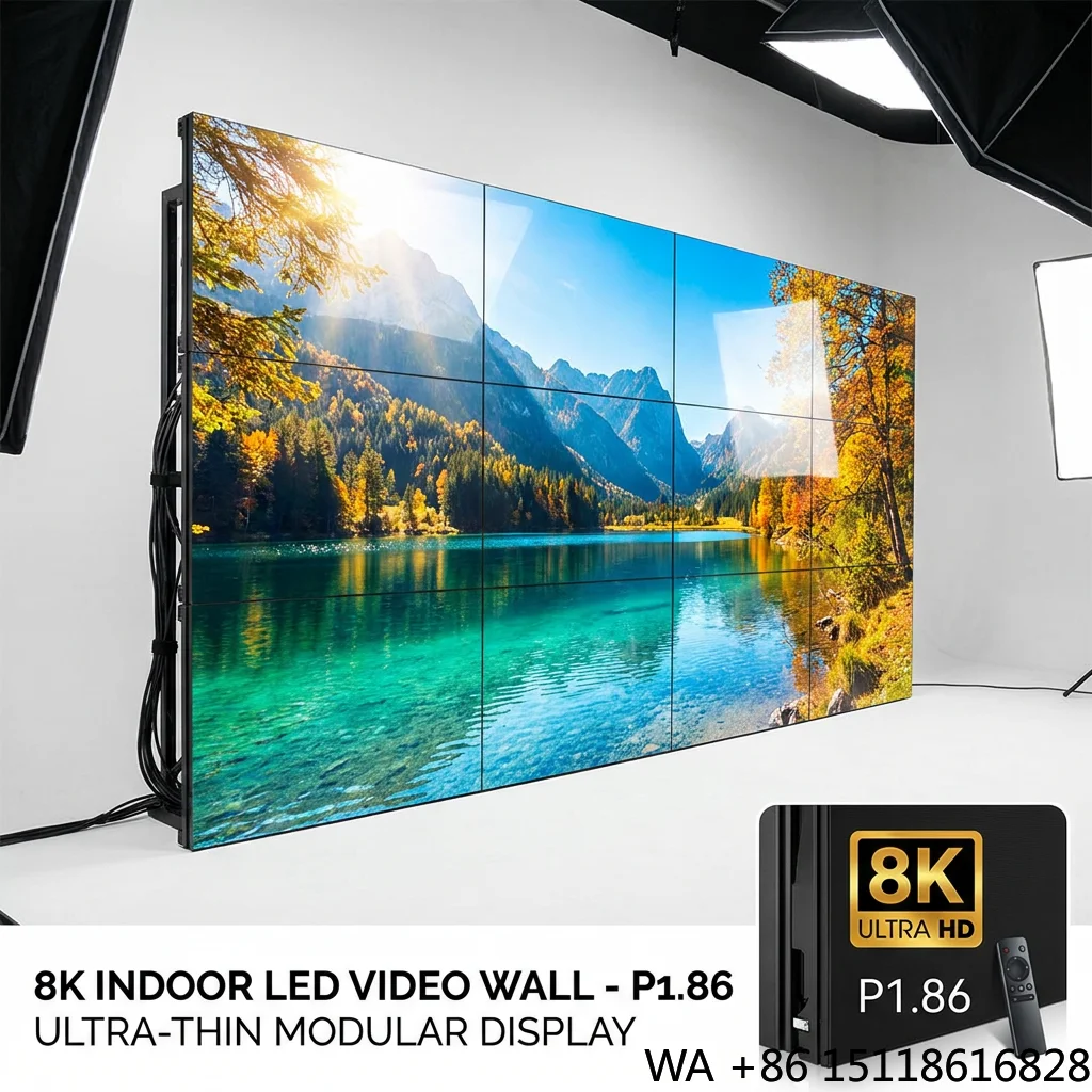 8K Resolution Indoor LED Video Wall P1.86 P2 P2.5 LED Display Screen for Stage Wedding Event Shopping Mall Advertising
8K Resolution Indoor LED Video Wall P1.86 P2 P2.5 LED Display Screen for Stage Wedding Event Shopping Mall Advertising