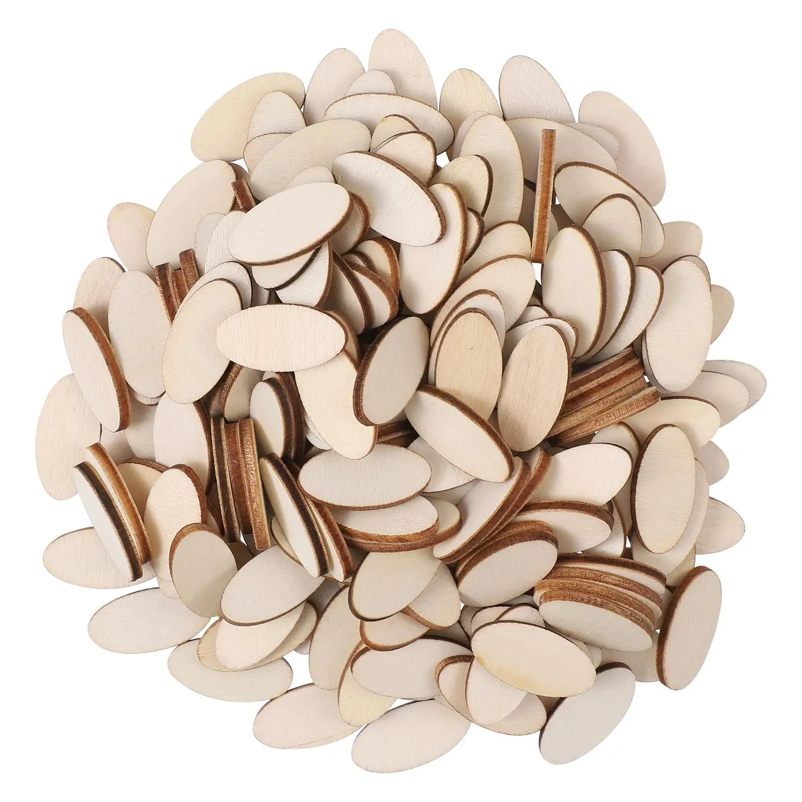 200pcs DIY Wooden Chips Smooth Oval Craft Supplies Unfinished Wood Slices for Holiday Decoration Christmas Wedding Birthday
200pcs DIY Wooden Chips Smooth Oval Craft Supplies Unfinished Wood Slices for Holiday Decoration Christmas Wedding Birthday