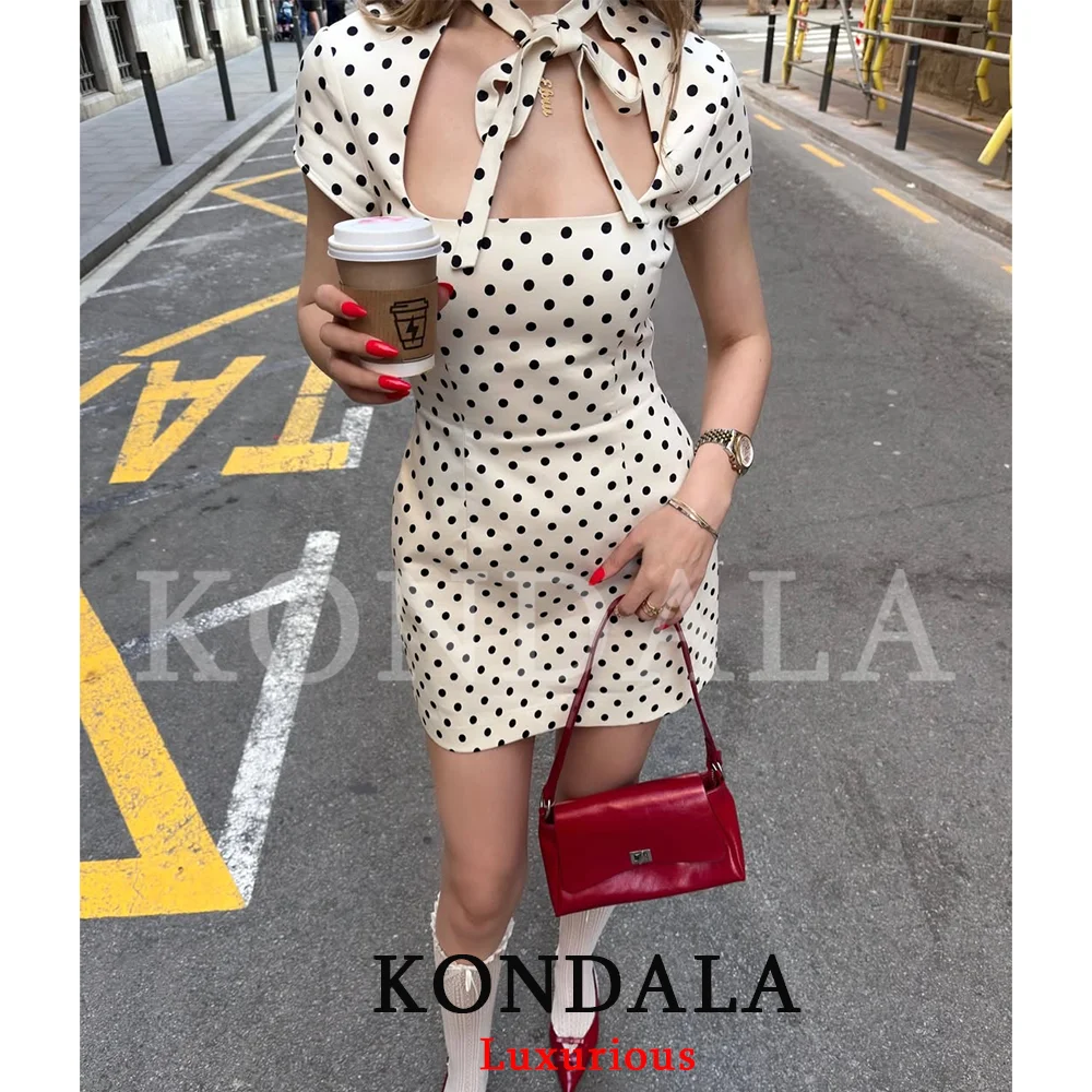 KONDALA Holiday Sexy Chic Women Dress Dot Bow Short Sleeve Zipper Cut Out Mini Dress Fashion 2026 Spring Summer Night Out Dress
KONDALA Holiday Sexy Chic Women Dress Dot Bow Short Sleeve Zipper Cut Out Mini Dress Fashion 2026 Spring Summer Night Out Dress