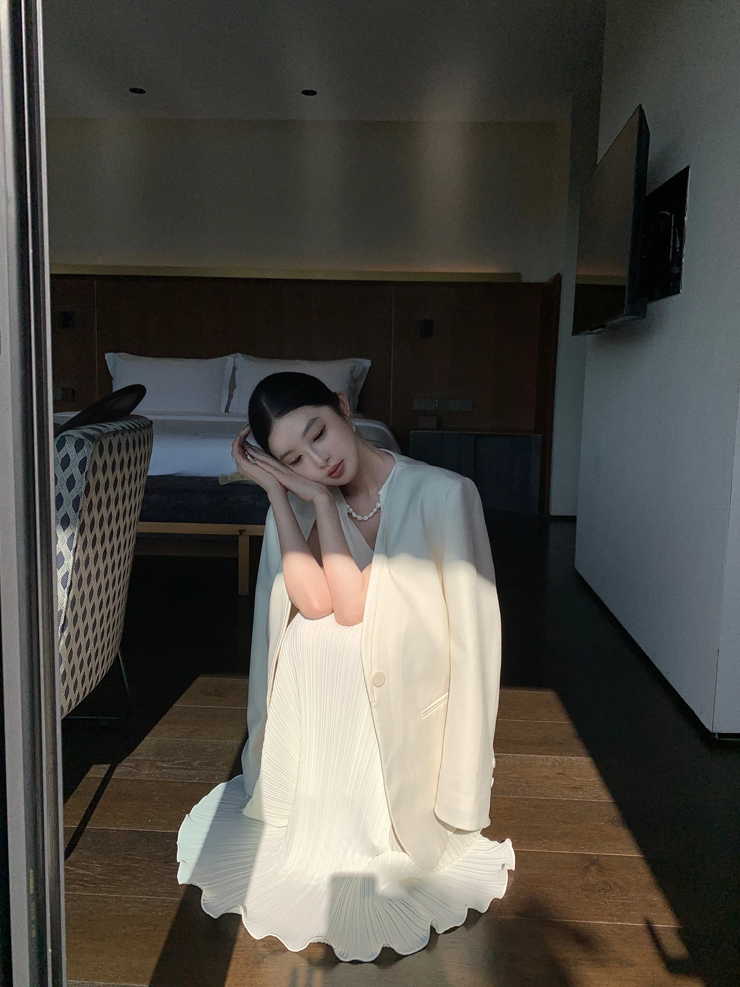 ALIN Romantic Monologue Thin Casual Suit Jaet Women's Autumn New Loose White Suit Leisure Sle Long Sve Single Button
ALIN Romantic Monologue Thin Casual Suit Jaet Women's Autumn New Loose White Suit Leisure Sle Long Sve Single Button