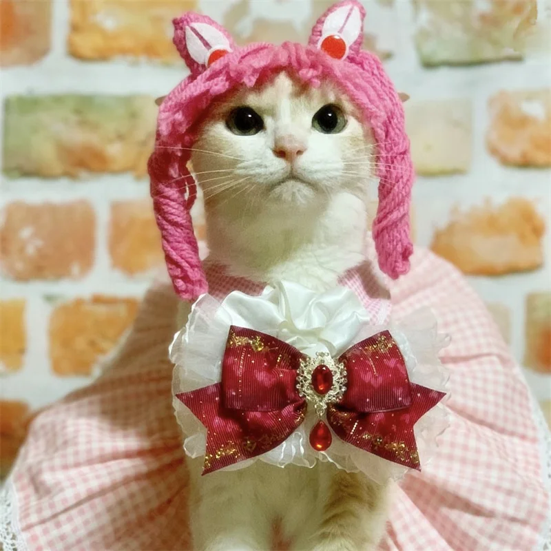 Autumn Winter knitted Cute creative Double ponytail pet hat cosplay costume Halloween Christmas Photo Shoot Props Decoration
Autumn Winter knitted Cute creative Double ponytail pet hat cosplay costume Halloween Christmas Photo Shoot Props Decoration