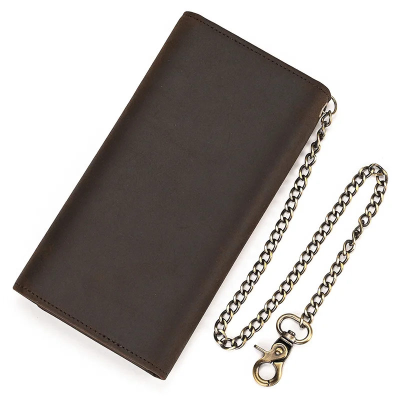Vintage Genuine Leather Wallet Men Natrual Cowskin Long Purse Credit Card Cash Dollar Button Clip Hand Men Wallet With Chains
Vintage Genuine Leather Wallet Men Natrual Cowskin Long Purse Credit Card Cash Dollar Button Clip Hand Men Wallet With Chains