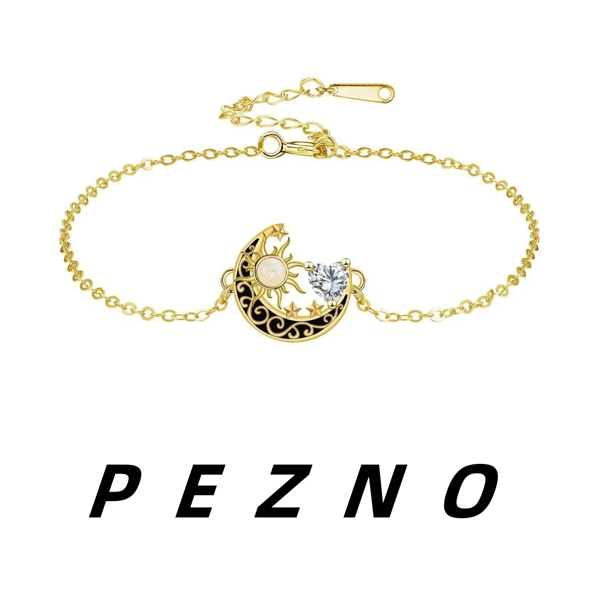 Dainty Celestial Sun Moon Bracelet Gold Tone Opal Cubic Zirconia Adjustable Link Bracelet for Women Daily Wear Jewelry
Dainty Celestial Sun Moon Bracelet Gold Tone Opal Cubic Zirconia Adjustable Link Bracelet for Women Daily Wear Jewelry