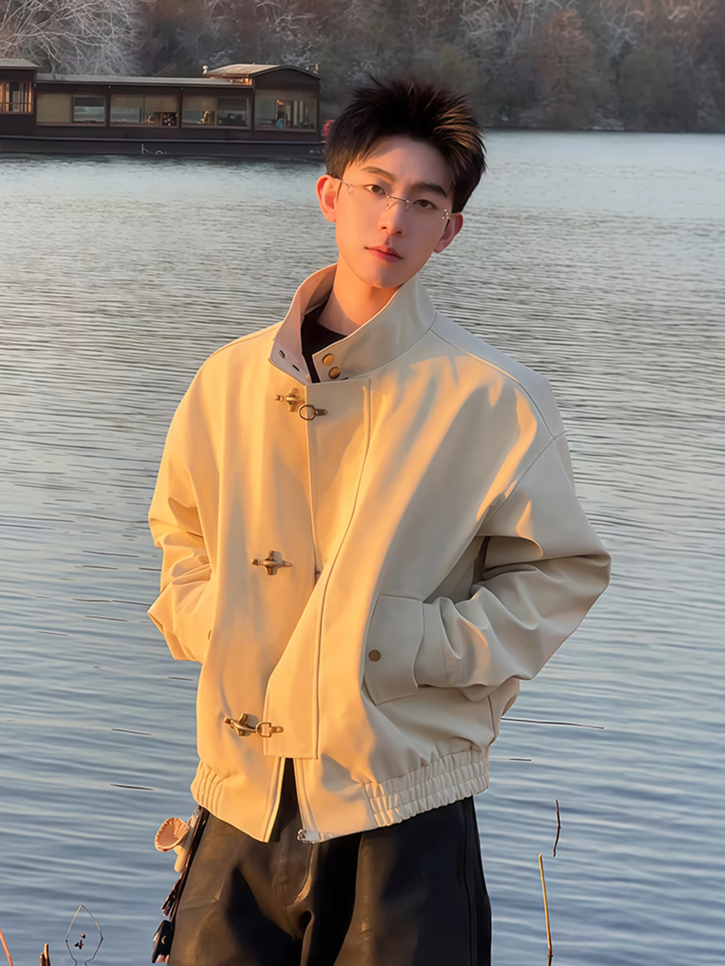 American Sle Biker Leather Jaet Men's Spring Autumn Stand Collar Pilot Workwear Jaet Youth Faion Loose Fit Long Sve
American Sle Biker Leather Jaet Men's Spring Autumn Stand Collar Pilot Workwear Jaet Youth Faion Loose Fit Long Sve