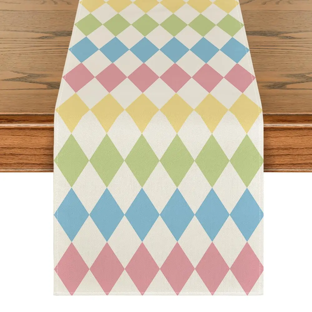 Easter Table Runner | Diamond Plaid Pink & Blue | Spring Summer Seasonal Party Kitchen Dining Decor (Flat Print)
Easter Table Runner | Diamond Plaid Pink & Blue | Spring Summer Seasonal Party Kitchen Dining Decor (Flat Print)