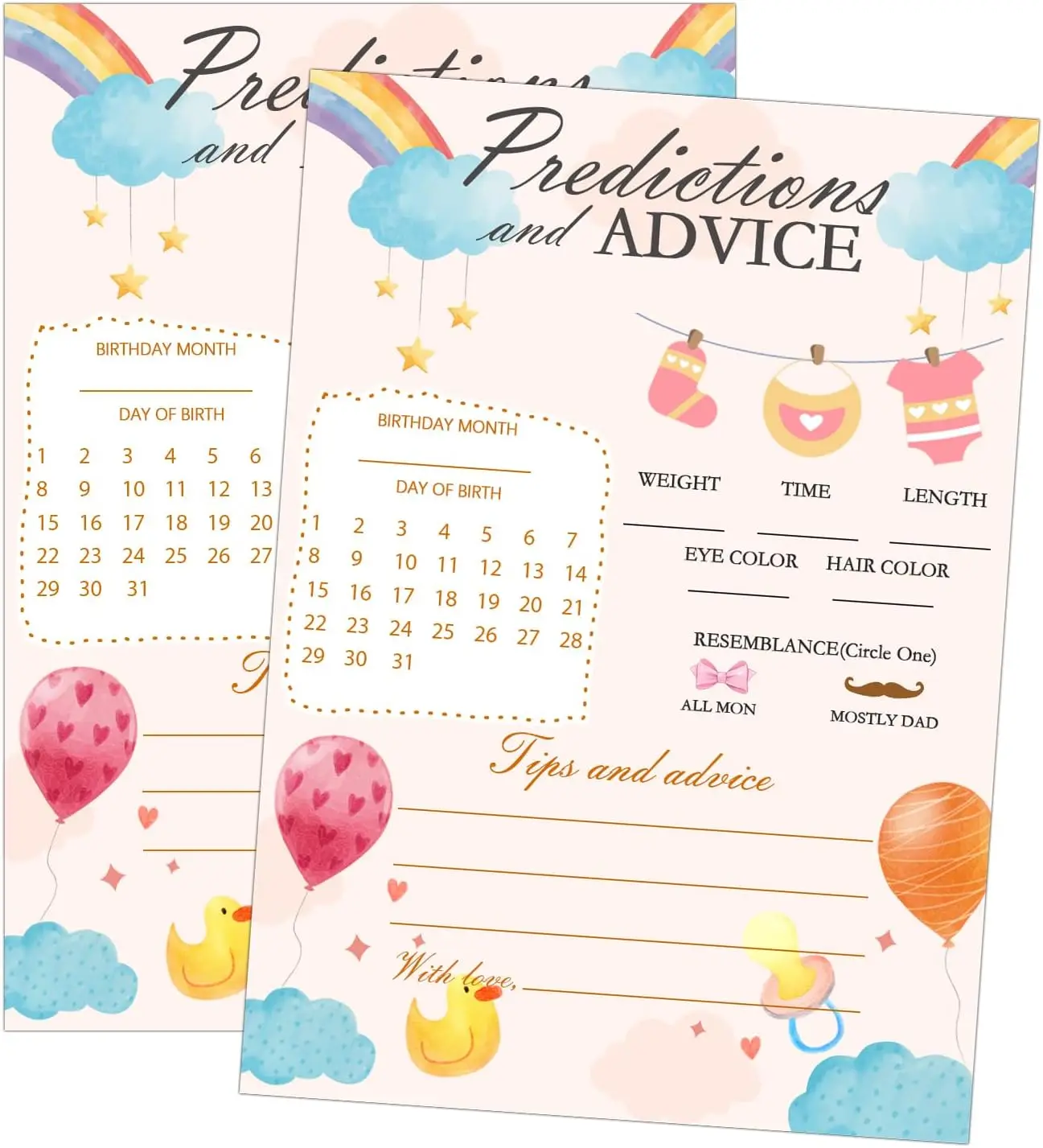 30 шт. Карты с предсказаниями и положениями для новых родителей — карты с игрой для детского душа 5x7 дюймов, очаровательный дизайн для определения пола, Baby Re
30 шт. Карты с предсказаниями и положениями для новых родителей — карты с игрой для детского душа 5x7 дюймов, очаровательный дизайн для определения пола, Baby Re