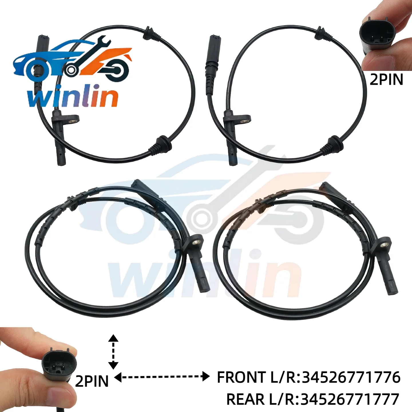 4PCS New Front Rear L&R ABS Wheel Speed Sensor OEM 34526771776 34526771777 For BMW E70 E71 F15 F16 X5 X6
4PCS New Front Rear L&R ABS Wheel Speed Sensor OEM 34526771776 34526771777 For BMW E70 E71 F15 F16 X5 X6