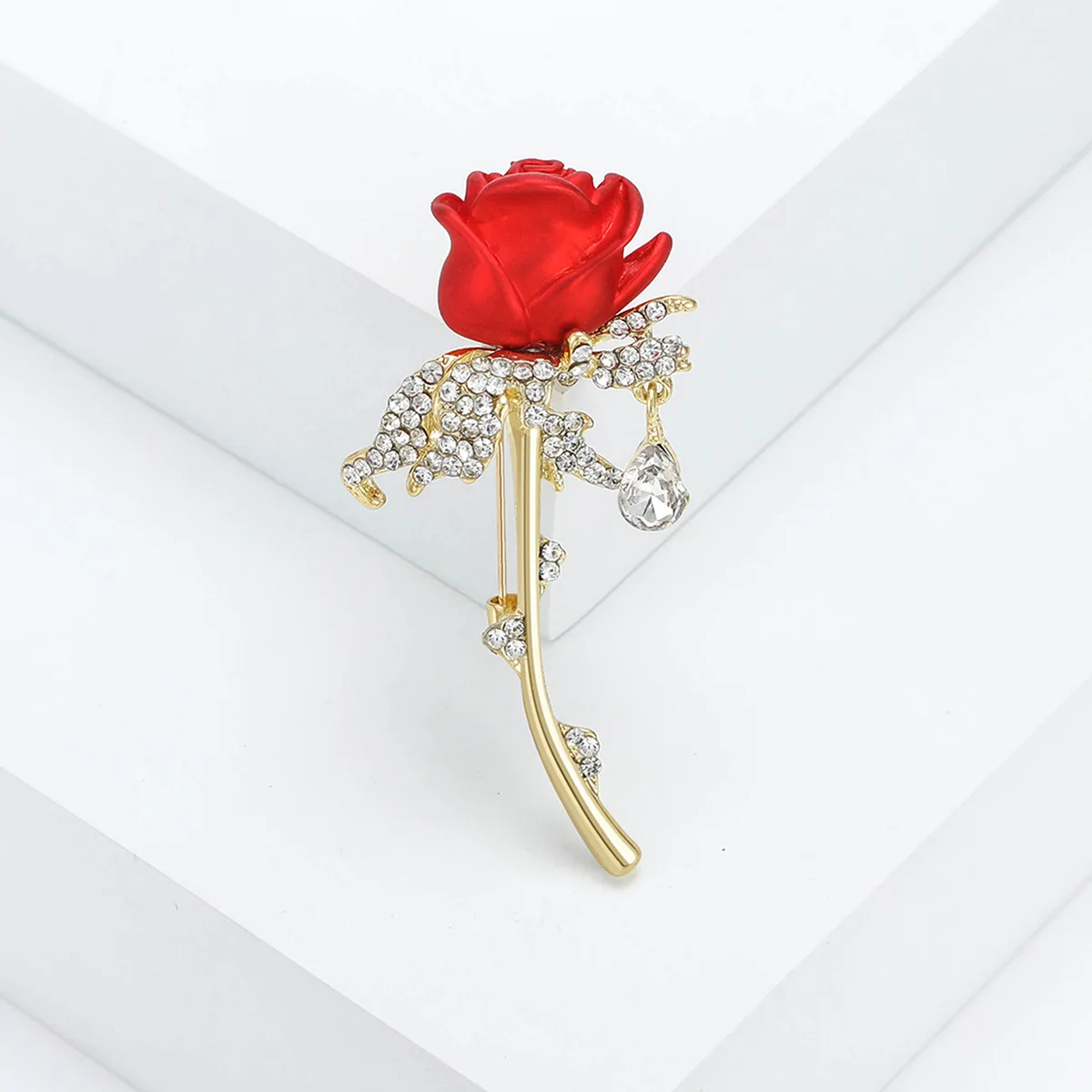 Ladies' Water Diamond Rose Brooch, Girls' Elegant, Exquisite And Shiny Zircon Flower Lapel Brooch, Wedding Party Badge Jewelry
Ladies' Water Diamond Rose Brooch, Girls' Elegant, Exquisite And Shiny Zircon Flower Lapel Brooch, Wedding Party Badge Jewelry