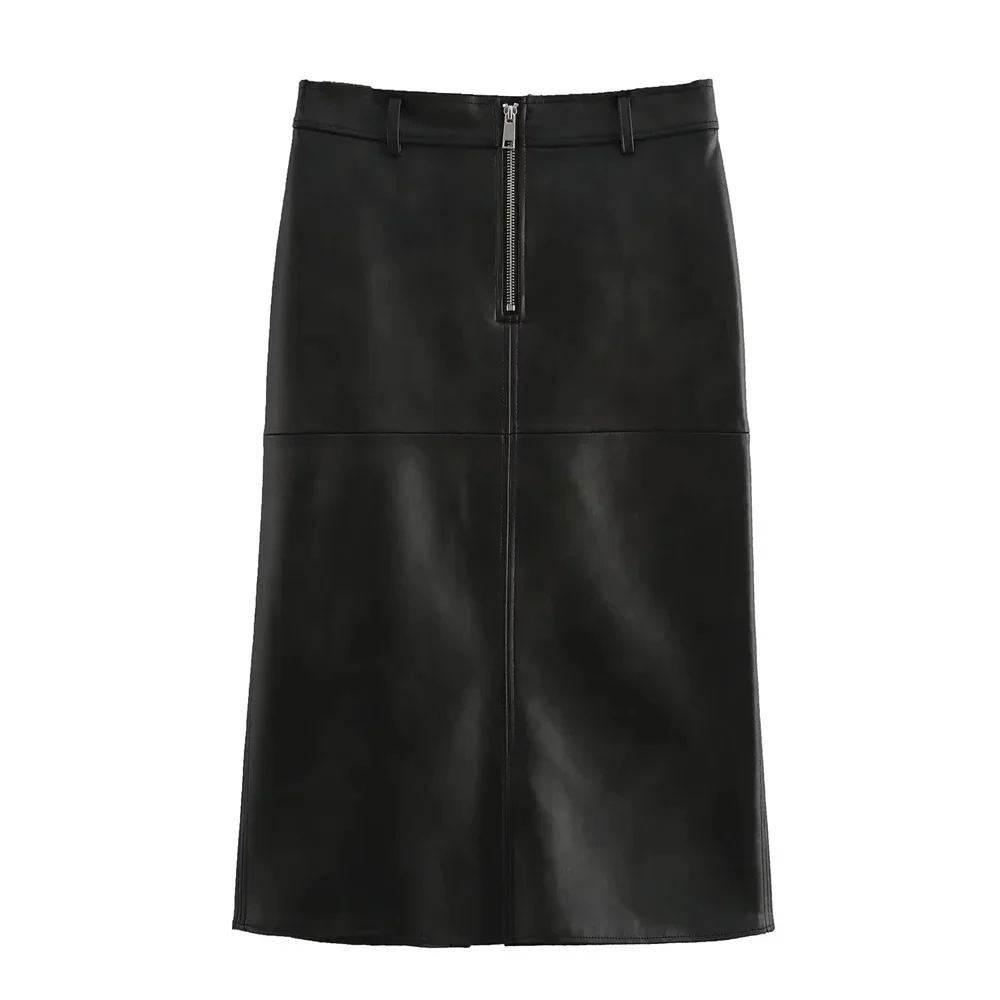 2025 TRAF Spring New Women's Fashion Versatile Zipper Decoration Mid Waist Split Straight Tube Skirt
2025 TRAF Spring New Women's Fashion Versatile Zipper Decoration Mid Waist Split Straight Tube Skirt
