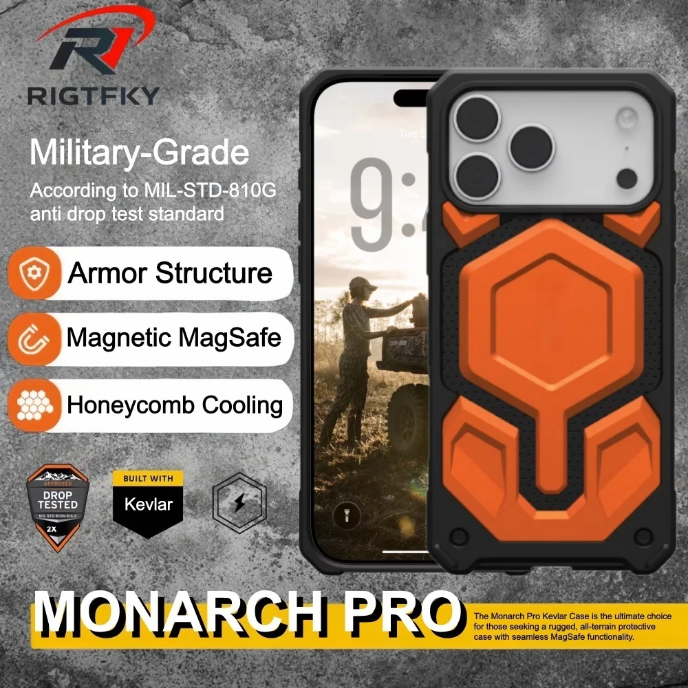 UA Exclusive Monarch Pro Shockproof Armor Magnetic Phone Case For Iphone 17 Pro Max,17 Air,17PRO MagSafe Rugged Protective Cover
UA Exclusive Monarch Pro Shockproof Armor Magnetic Phone Case For Iphone 17 Pro Max,17 Air,17PRO MagSafe Rugged Protective Cover