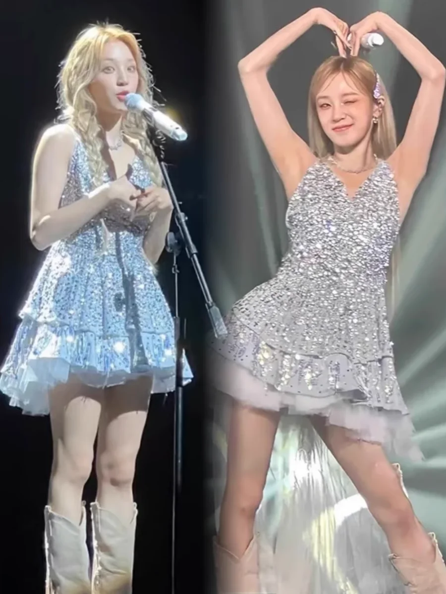 Shine Bright Stage Performance Outfit Gidle Song Yuki Princess Skirt Silver Sequin Sparkling Strap Showbiz Costume Walkway En...
Shine Bright Stage Performance Outfit Gidle Song Yuki Princess Skirt Silver Sequin Sparkling Strap Showbiz Costume Walkway En...