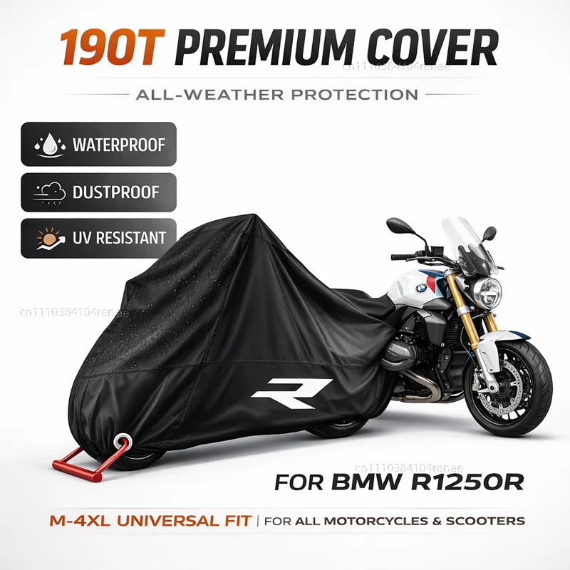 For BMW R1250R R1200R R1150R R1100R R850R F900R F800R 190T Motorcycle Cover Waterproof Dustproof UV Protection All Season
For BMW R1250R R1200R R1150R R1100R R850R F900R F800R 190T Motorcycle Cover Waterproof Dustproof UV Protection All Season