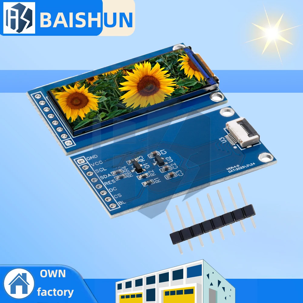 1.45 Inch TFT LCD Screen Display Module GC9107 Small Screen 60*160 Module LCD Full View SPI Color Screen For Arduino
1.45 Inch TFT LCD Screen Display Module GC9107 Small Screen 60*160 Module LCD Full View SPI Color Screen For Arduino