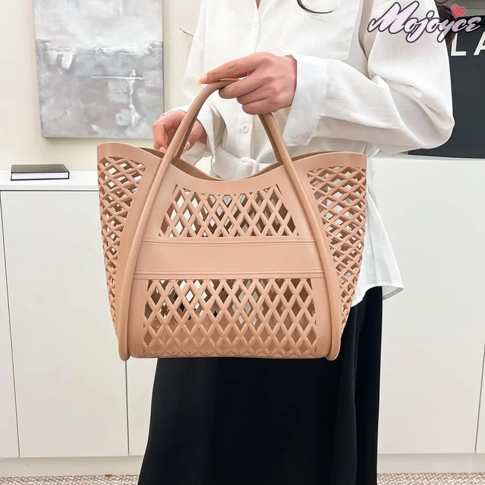 Women Hollowed-Out Basket Bag Hollow Storage Bag Wear Resist Versatile Jelly Handbag Breathable Tote Handbag Shopping Work Bags
Women Hollowed-Out Basket Bag Hollow Storage Bag Wear Resist Versatile Jelly Handbag Breathable Tote Handbag Shopping Work Bags