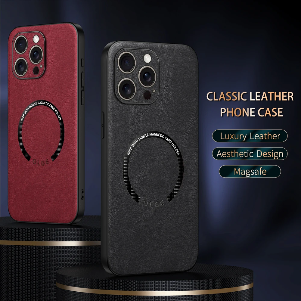 For Magsafe Magnetic Wireless Charging Phone Case For iPhone 16 15 14 Plus 13 12 11 Pro XS Max XR X Luxury Leather Soft Cover
For Magsafe Magnetic Wireless Charging Phone Case For iPhone 16 15 14 Plus 13 12 11 Pro XS Max XR X Luxury Leather Soft Cover