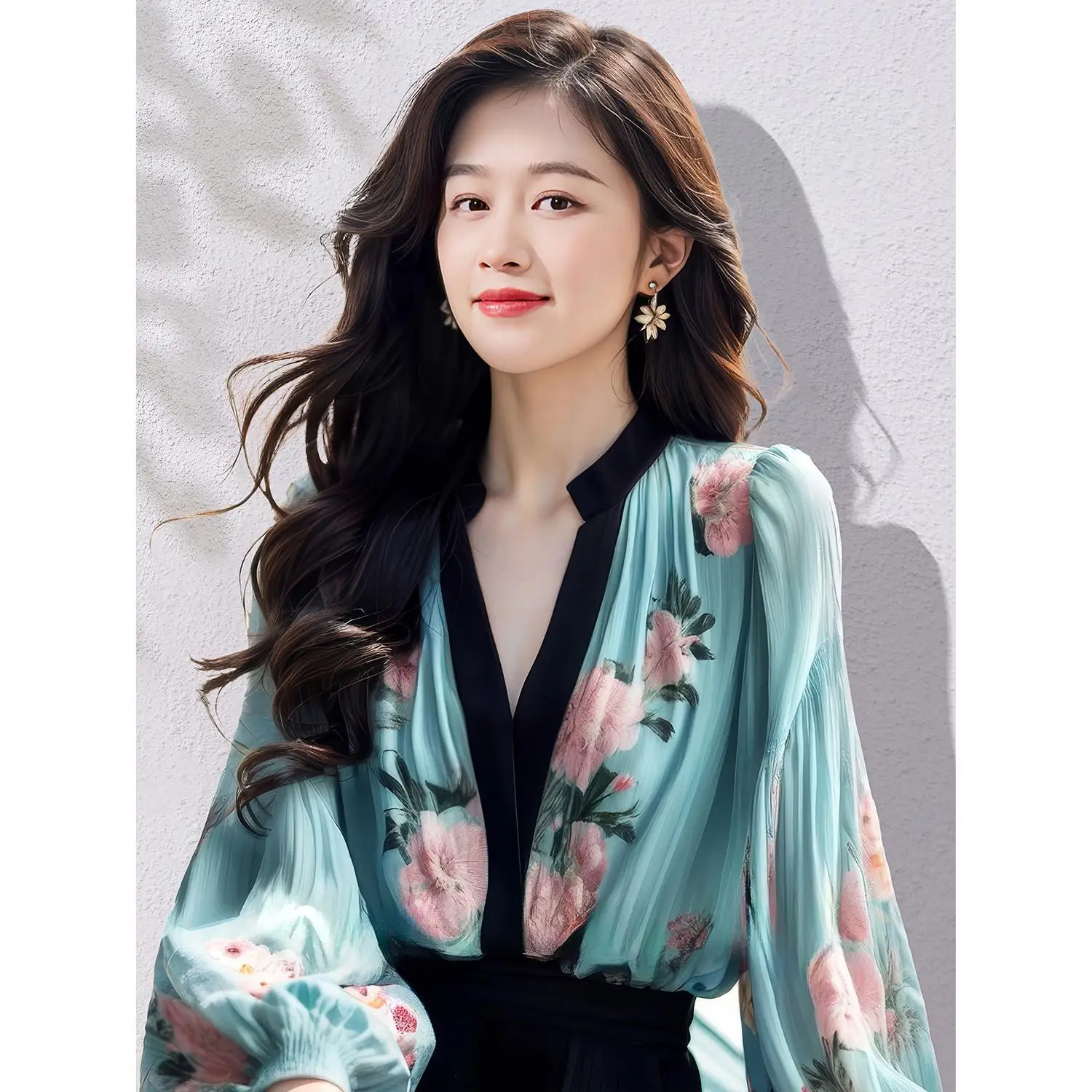 Весна-осень 2024, новые рубашки, женская блузка с длинными рукавами и темпераментным принтом, женская одежда, модная шифоновая футболка с v-образным вырезом и цветочным принтом
Весна-осень 2024, новые рубашки, женская блузка с длинными рукавами и темпераментным принтом, женская одежда, модная шифоновая футболка с v-образным вырезом и цветочным принтом