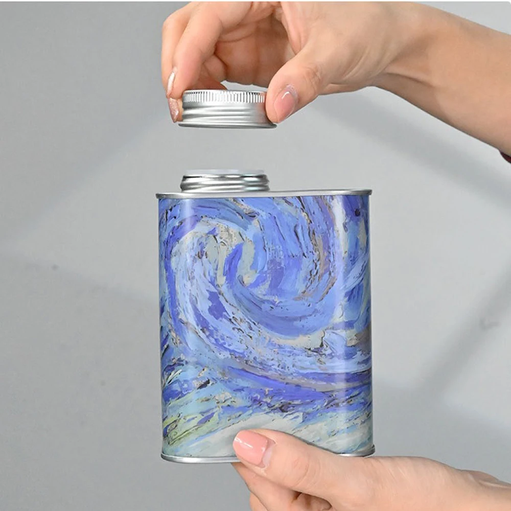 Coffee Bean Sealed Jar Portable One-way Exhaust Oil Painting Style Tin Plate Box 200g Food Storage and Freshness Can
Coffee Bean Sealed Jar Portable One-way Exhaust Oil Painting Style Tin Plate Box 200g Food Storage and Freshness Can