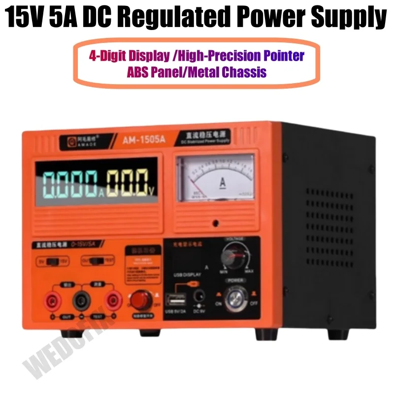 Amaoe EasyRepair 15V 5A DC Regulated Power Supply Dual Display (Analog+Digital) for Phone Repair Shortkiller Testing
Amaoe EasyRepair 15V 5A DC Regulated Power Supply Dual Display (Analog+Digital) for Phone Repair Shortkiller Testing