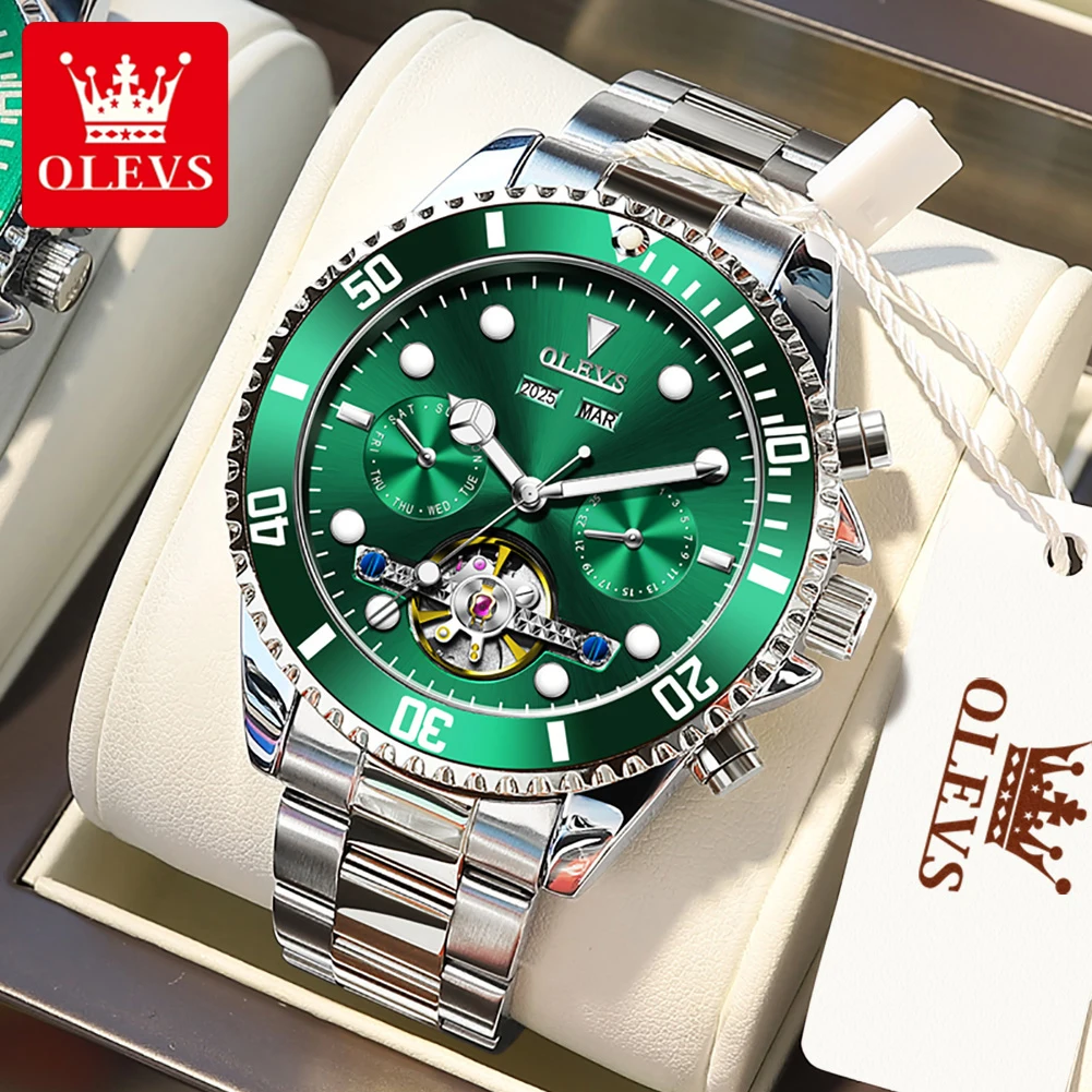 OLEVS Luxury Stainless Steel Men's Automatic Mechanical Watch Perpetual Calendar Date Week Display Luminous Self-wind Wristwatch
OLEVS Luxury Stainless Steel Men's Automatic Mechanical Watch Perpetual Calendar Date Week Display Luminous Self-wind Wristwatch