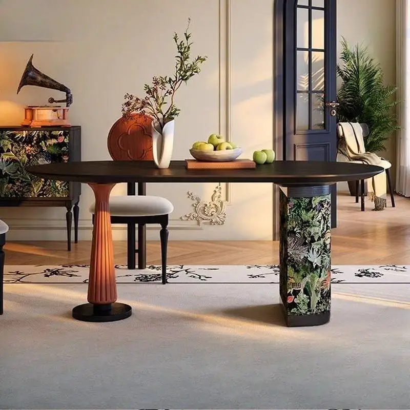 Oval Modern Design Dining Table Black Kitchen Nordic Restaurant Luxury Dining Table Living Room Mesas De Jantar Furniture Home
Oval Modern Design Dining Table Black Kitchen Nordic Restaurant Luxury Dining Table Living Room Mesas De Jantar Furniture Home