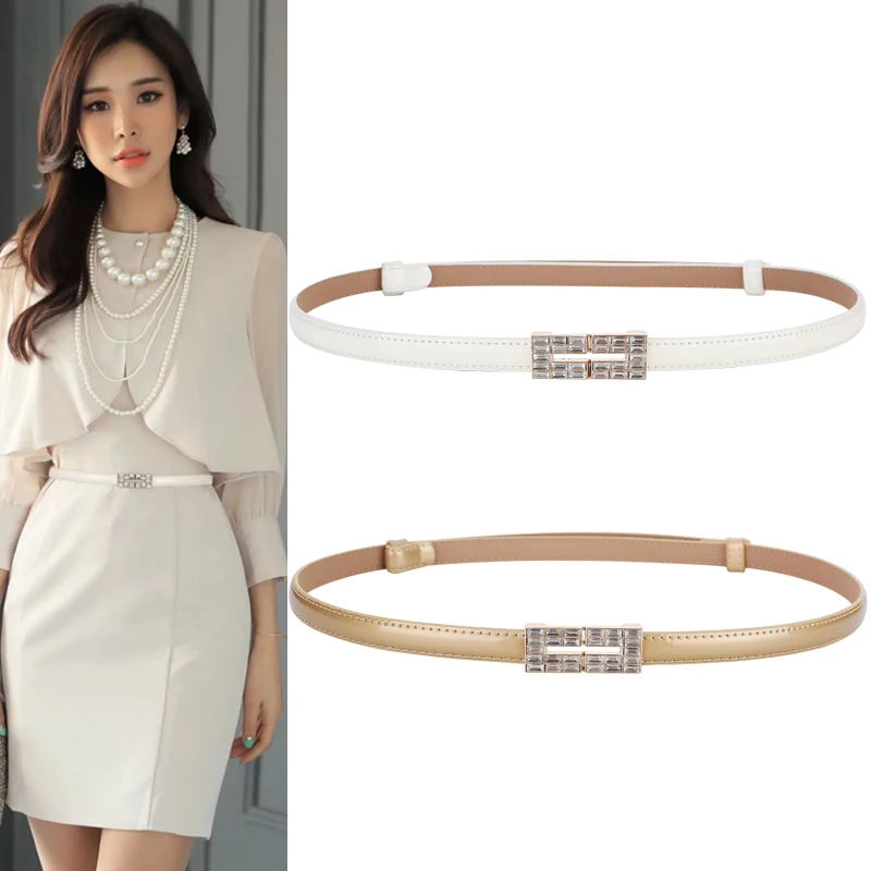 Shiny Elegant Designer Belt For Women Luxury Rhinestone Buckle Fashion Ladies Waistband Female Dress Accessories Leather Girdle
Shiny Elegant Designer Belt For Women Luxury Rhinestone Buckle Fashion Ladies Waistband Female Dress Accessories Leather Girdle