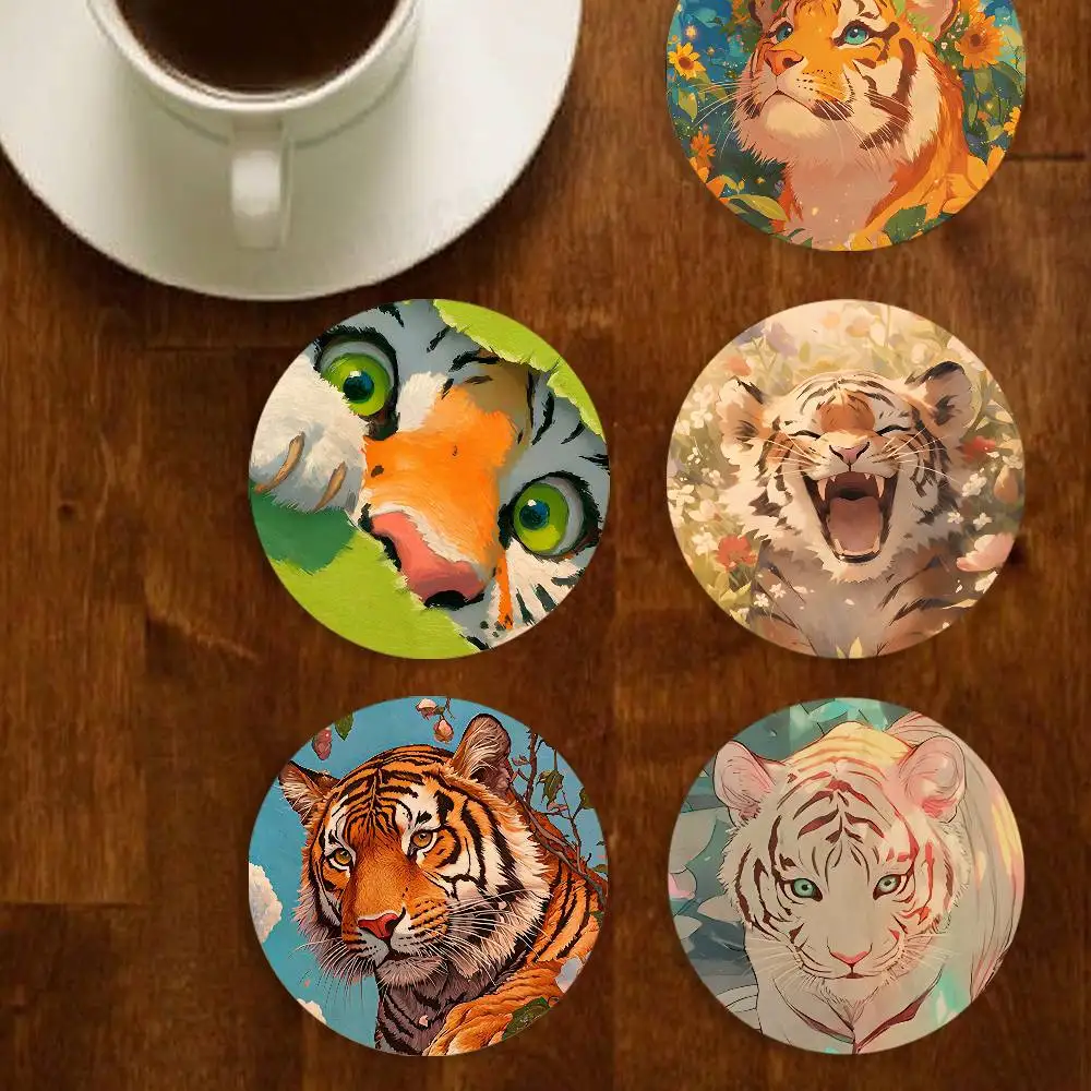 Kawaii Cut Tiger Flowers Wooden Coaster Round Anti-Scald Anti-Slip Properties for Home Use Tabletop Coffee shop Decor
Kawaii Cut Tiger Flowers Wooden Coaster Round Anti-Scald Anti-Slip Properties for Home Use Tabletop Coffee shop Decor