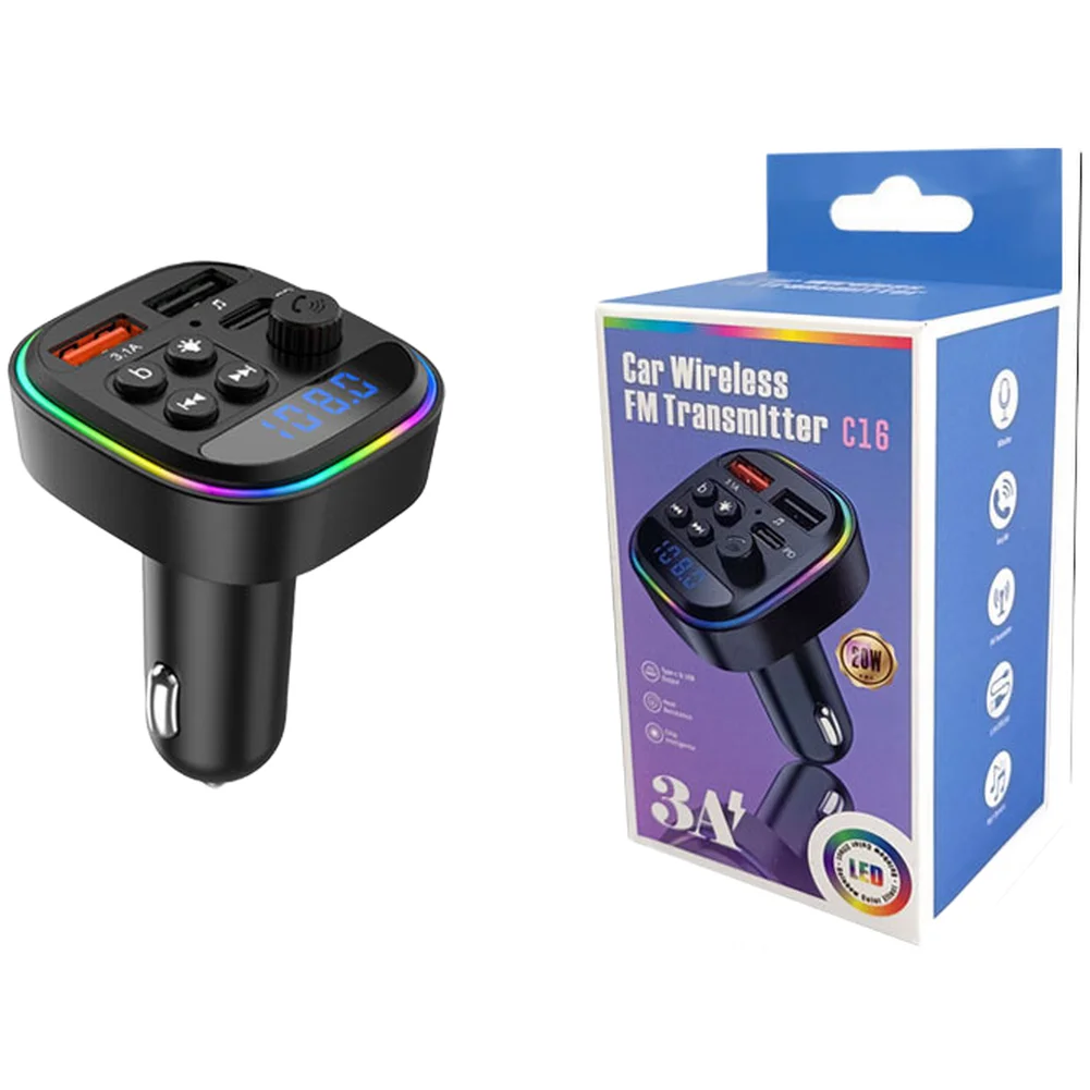 Car Wireless FM Transmitter and MP3 Player with USB C Fast Charging Port and Hands Calling for Safer Driving Experience
Car Wireless FM Transmitter and MP3 Player with USB C Fast Charging Port and Hands Calling for Safer Driving Experience